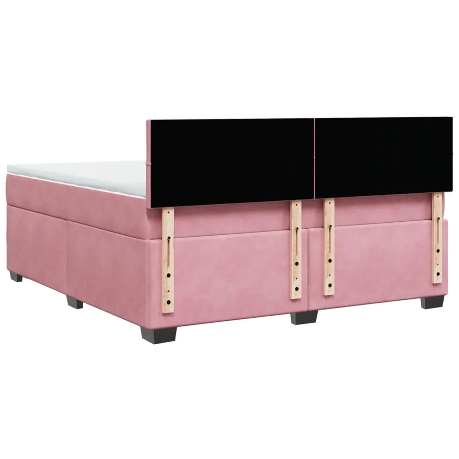 Sommier à lattes de lit avec matelas Rose 180x200 cm Velours - 10