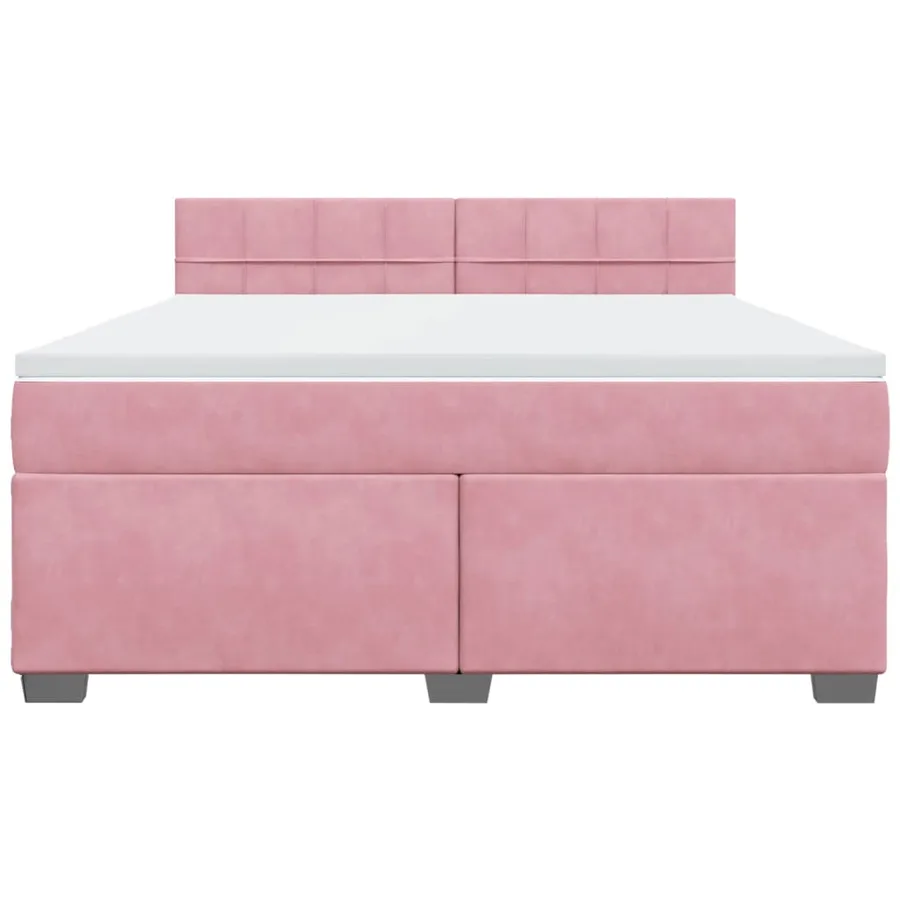 Sommier à lattes de lit avec matelas Rose 180x200 cm Velours - 4