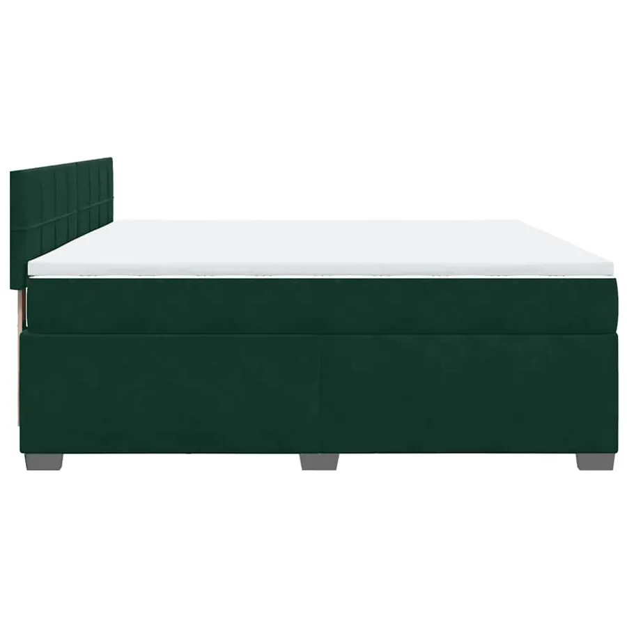 Sommier à lattes de lit et matelas Vert foncé 180x200cm Velours - 9