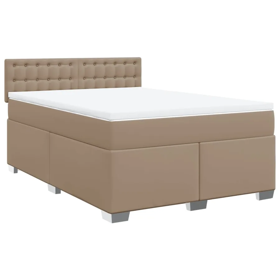 Sommier à lattes de lit avec matelas Cappuccino 140x190 cm - 2