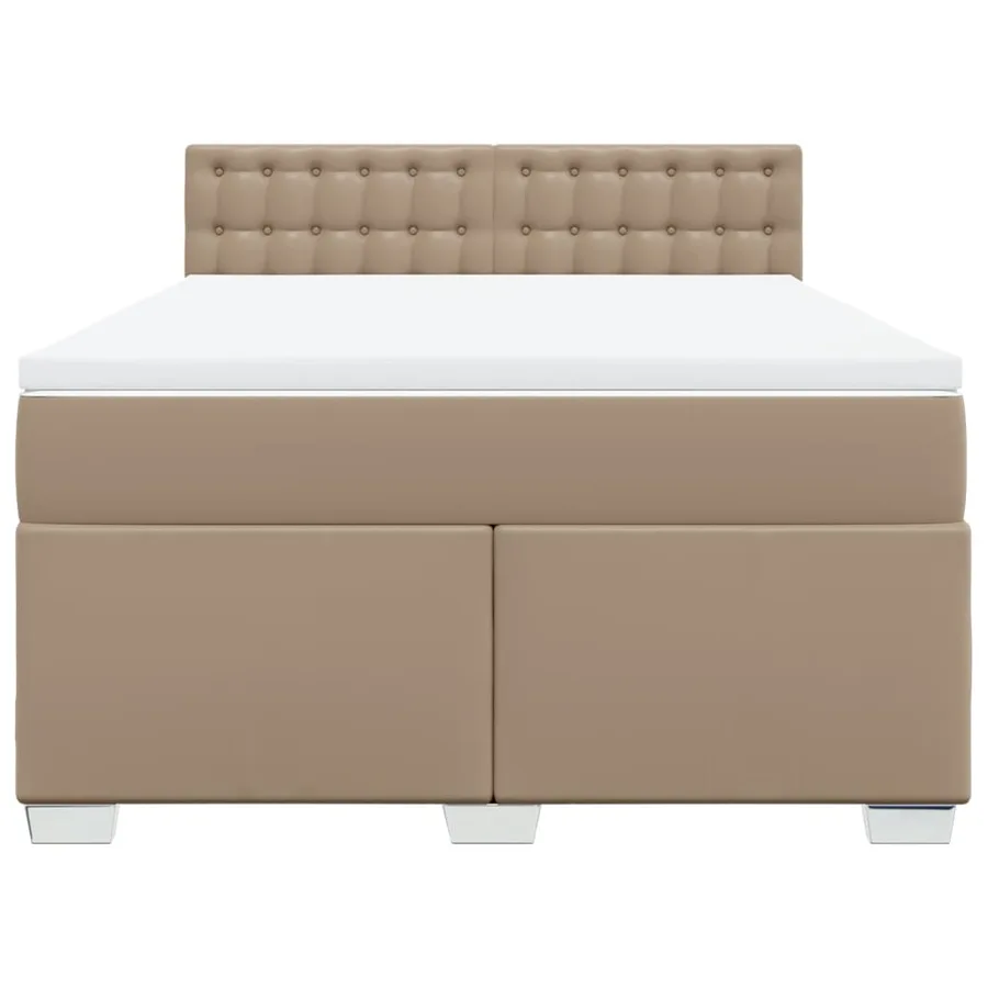 Sommier à lattes de lit avec matelas Cappuccino 140x190 cm - 4