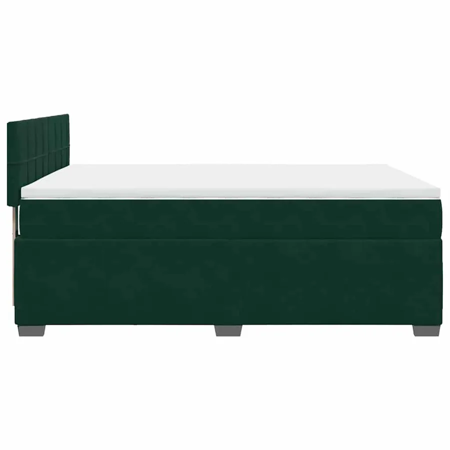 Sommier à lattes de lit et matelas Vert foncé 160x200cm Velours - 9