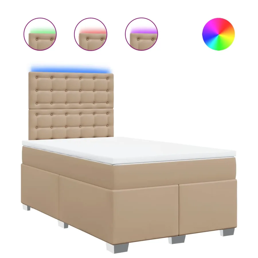Sommier à lattes de lit avec matelas Cappuccino 120x200 cm - 2