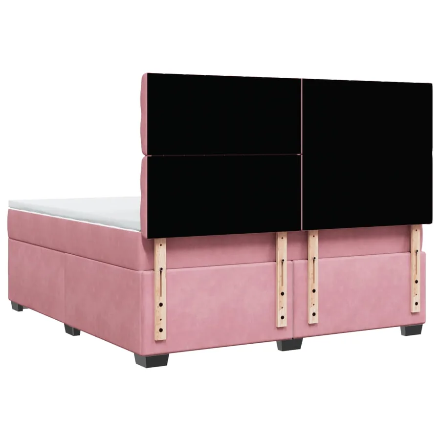 Sommier à lattes de lit avec matelas Rose 180x200 cm Velours - 10