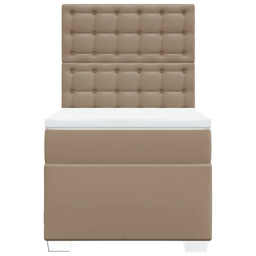 Sommier à lattes de lit avec matelas Cappuccino 90x190 cm - 4