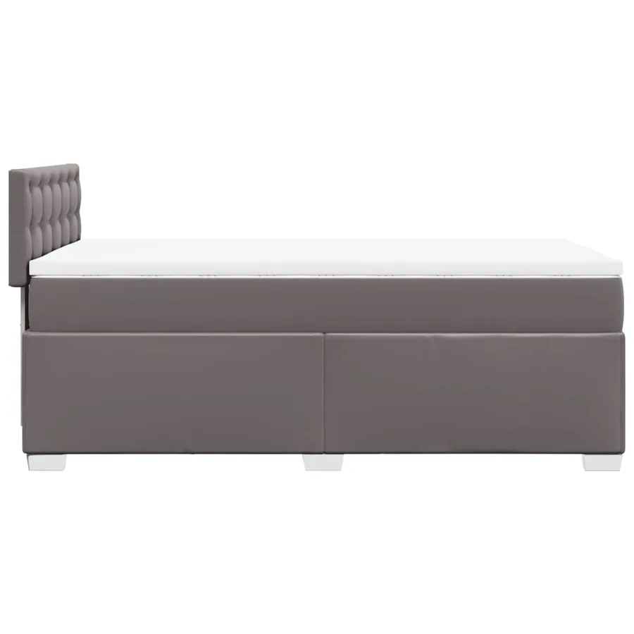 Sommier à lattes de lit avec matelas Gris 90x190 cm Similicuir - 5