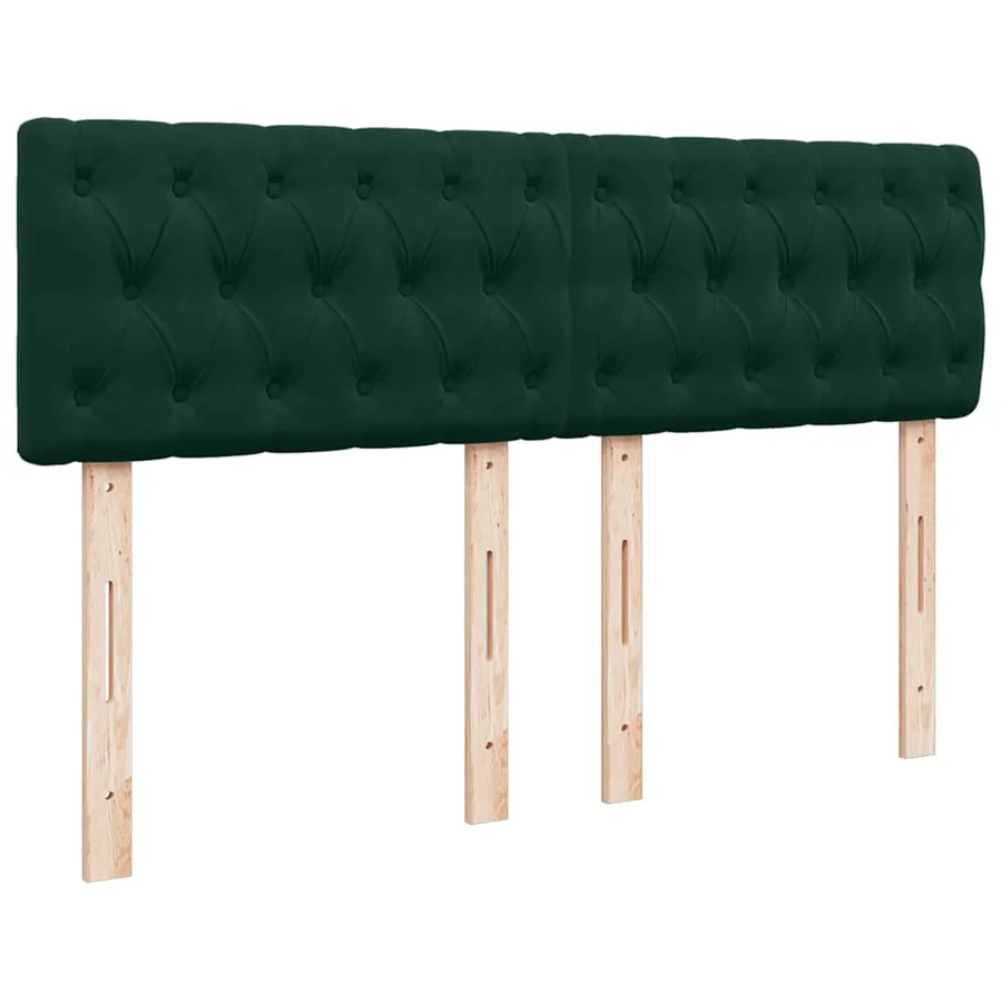 Sommier à lattes de lit et matelas Vert foncé 160x200cm Velours - 8