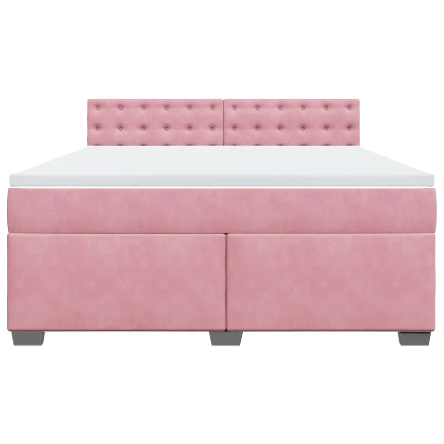 Sommier à lattes de lit avec matelas Rose 180x200 cm Velours - 6
