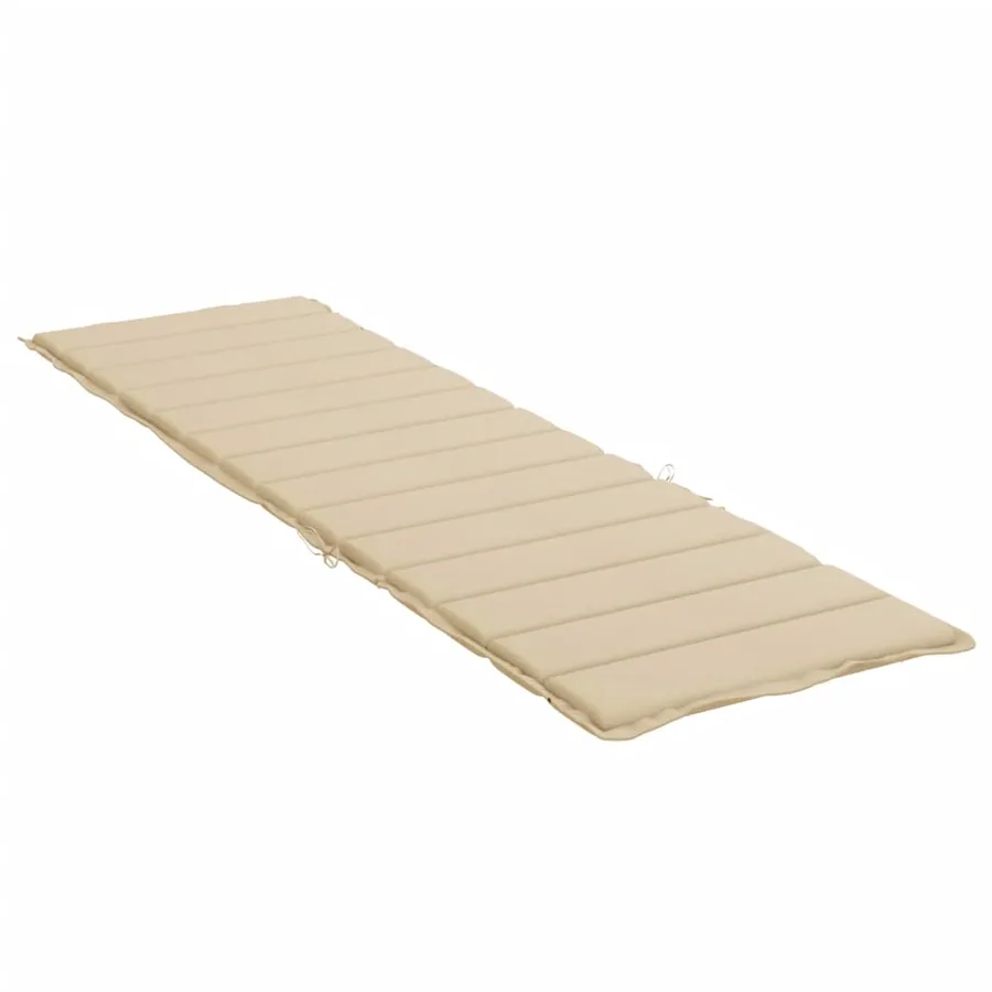 Coussin de chaise longue beige 200x60x3 cm tissu oxford - 4