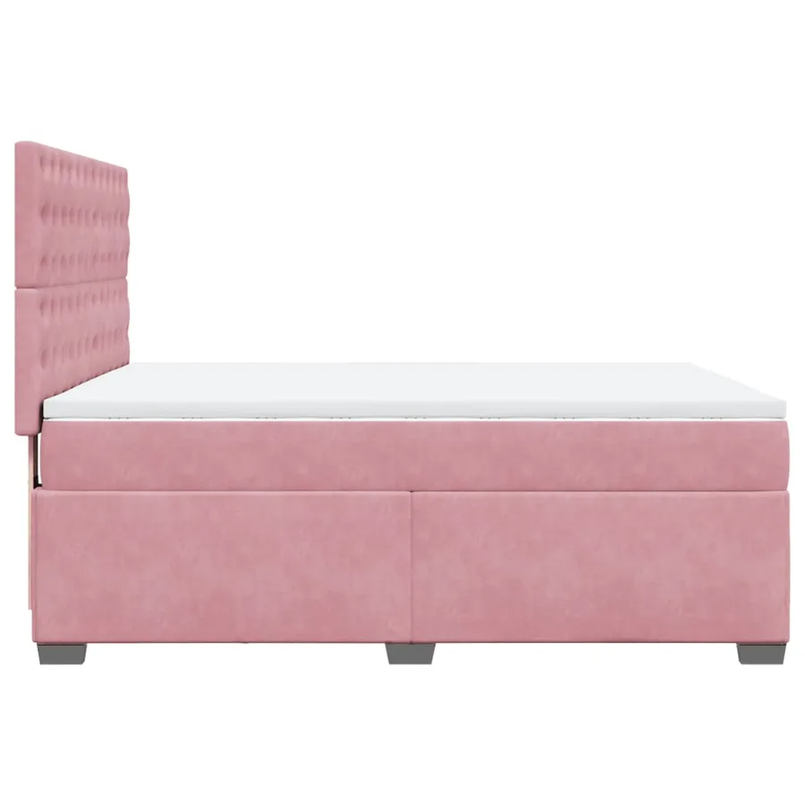 Sommier à lattes de lit avec matelas Rose 140x200 cm Velours - 11