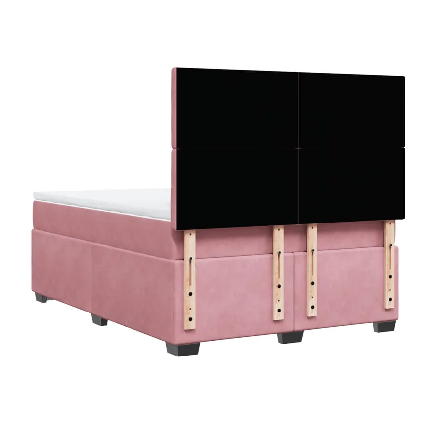 Sommier à lattes de lit avec matelas Rose 140x200 cm Velours - 12