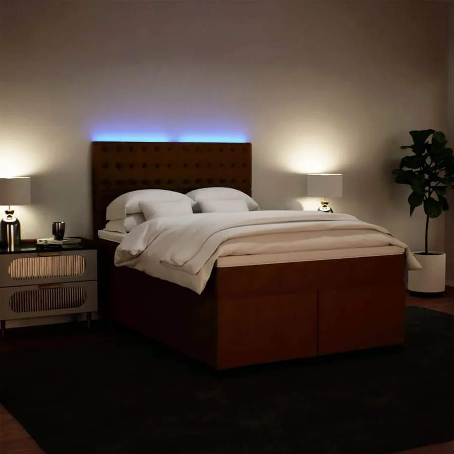 Sommier à lattes de lit avec matelas Rose 140x200 cm Velours - 5