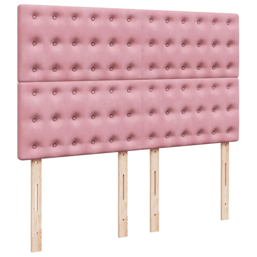 Sommier à lattes de lit avec matelas Rose 140x200 cm Velours - 7