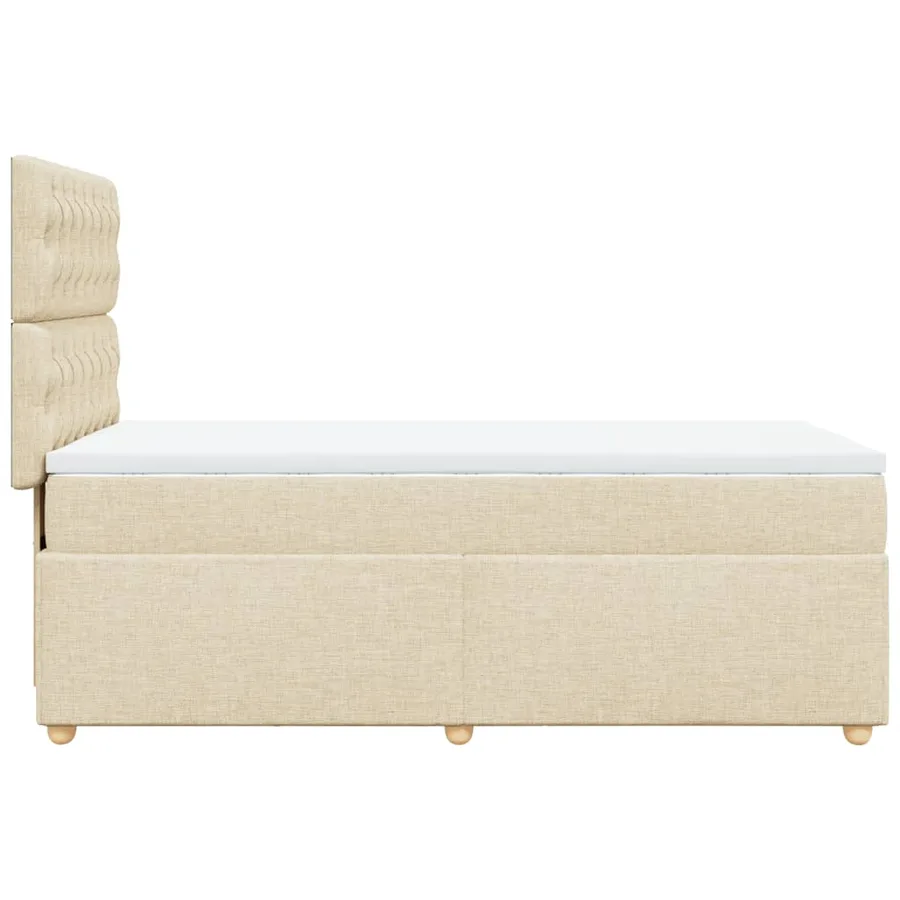 Sommier à lattes de lit avec matelas Crème 80x200 cm Tissu - 7