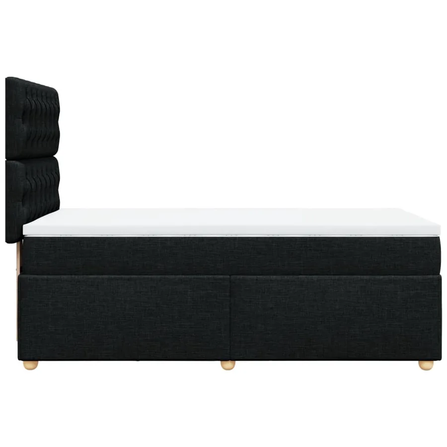 Sommier à lattes de lit avec matelas Noir 90x190 cm Tissu - 5