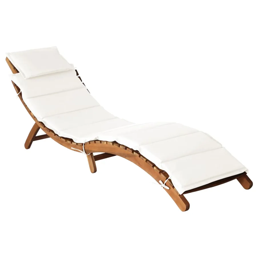 Sun loungers and cushions 2 pcs Dark grey Solid acacia wood - 11