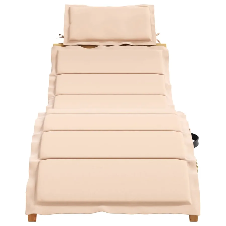 Sun loungers and cushions 2 pcs Dark grey Solid acacia wood - 32