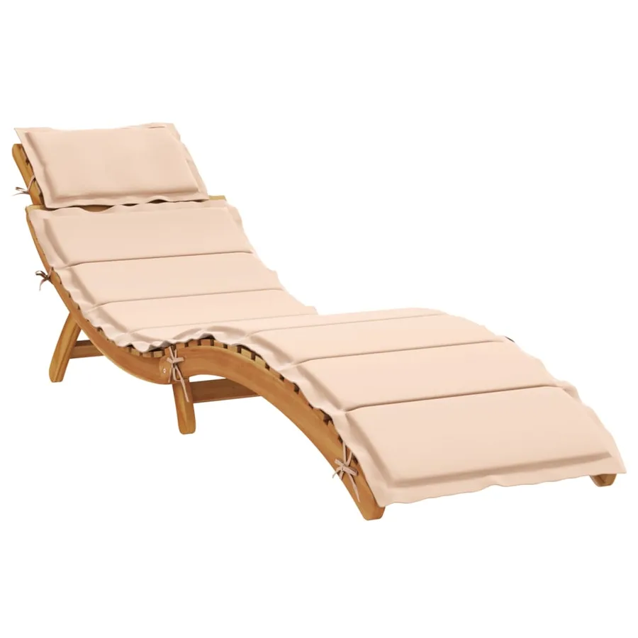 Sun loungers and cushions 2 pcs Dark grey Solid acacia wood - 33