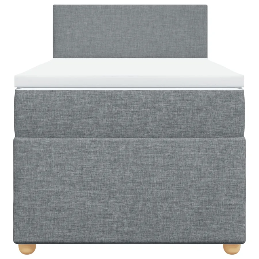 Sommier à lattes de lit et matelas Gris clair 90x190 cm Tissu - 6