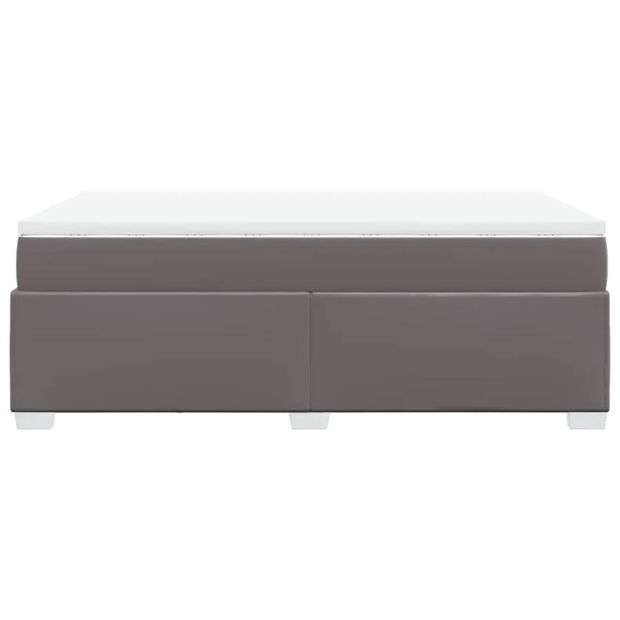 Sommier à lattes de lit avec matelas Gris 120x200 cm Similicuir - 8