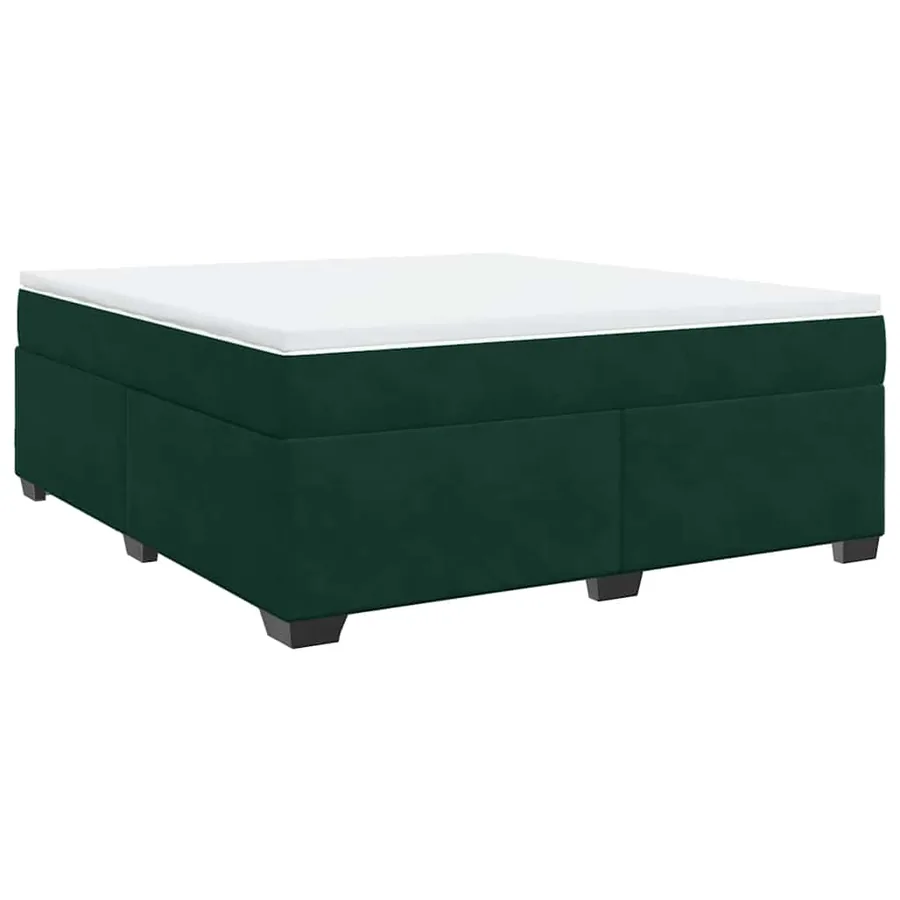 Sommier à lattes de lit et matelas Vert foncé 180x200cm Velours - 2