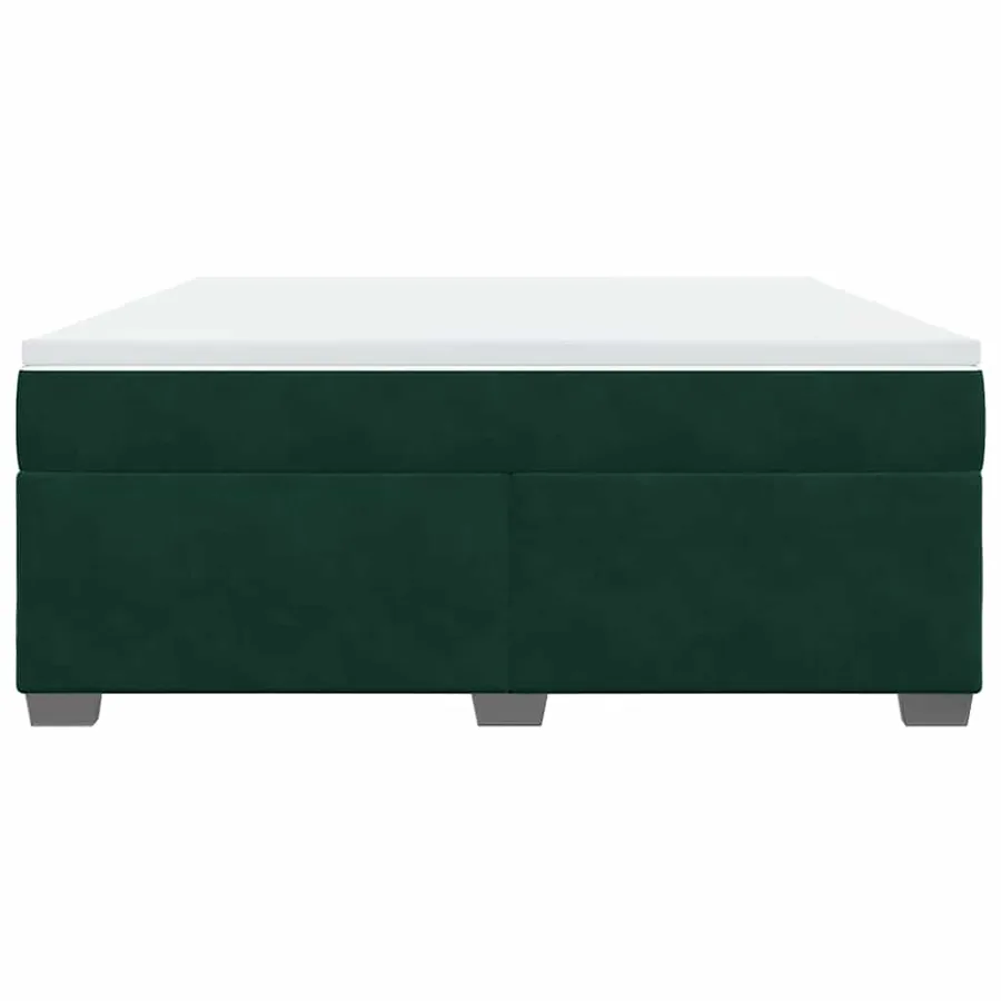 Sommier à lattes de lit et matelas Vert foncé 180x200cm Velours - 4