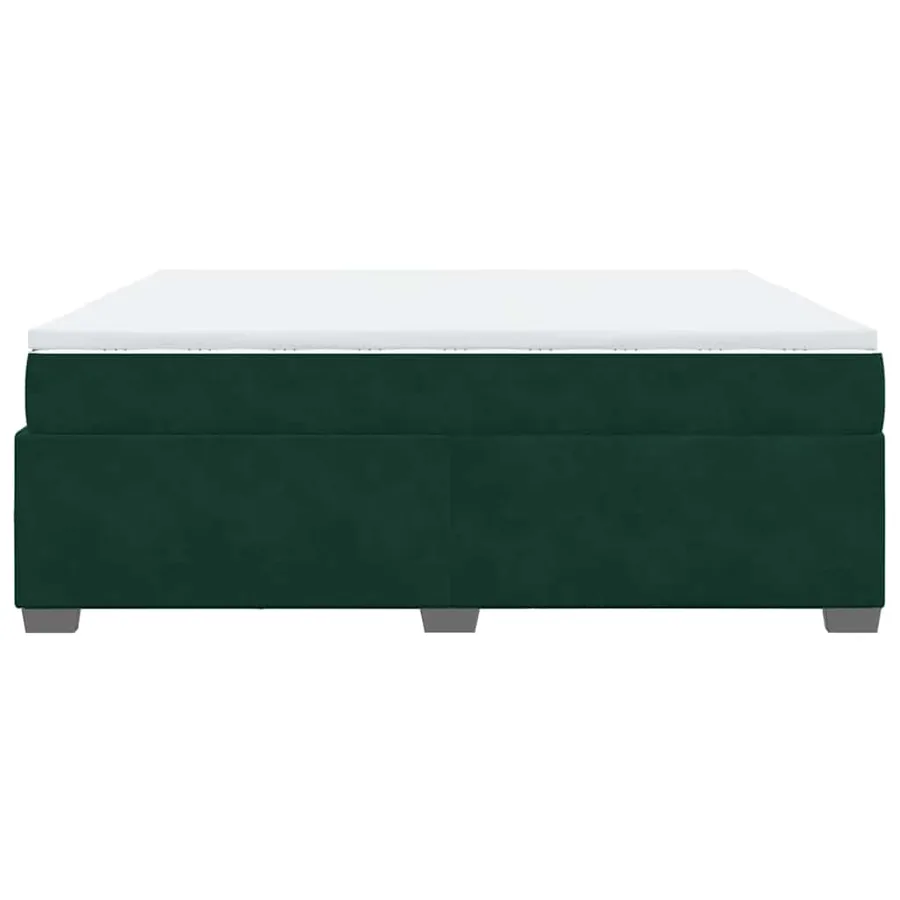 Sommier à lattes de lit et matelas Vert foncé 180x200cm Velours - 8