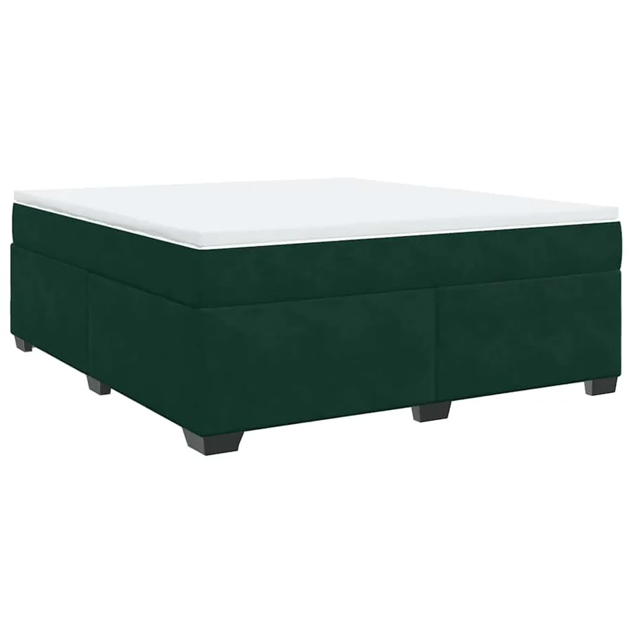 Sommier à lattes de lit et matelas Vert foncé 180x200cm Velours - 9