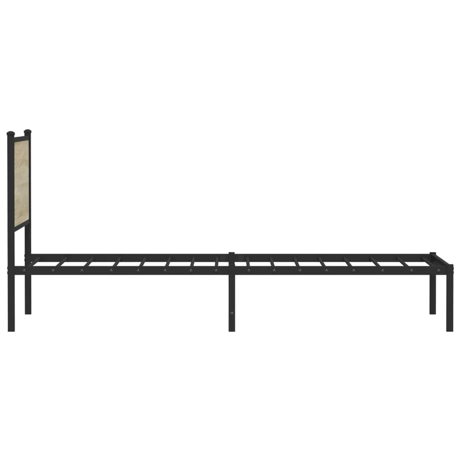 Cadre de lit en métal sans matelas chêne sonoma 100x200 cm - 6