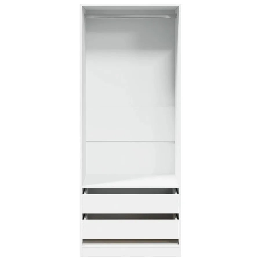 Garde-robe blanc 80x50x200 cm bois d'ingénierie - 4