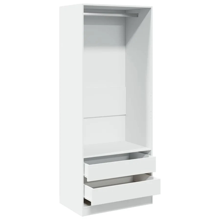 Garde-robe blanc 80x50x200 cm bois d'ingénierie - 5