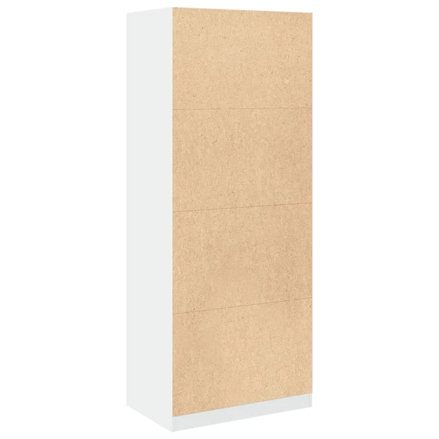 Garde-robe blanc 80x50x200 cm bois d'ingénierie - 7