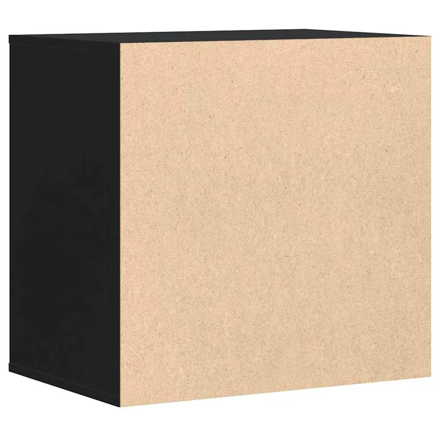 Commode d'angle noir 60x41x58 cm bois d'ingénierie - 6
