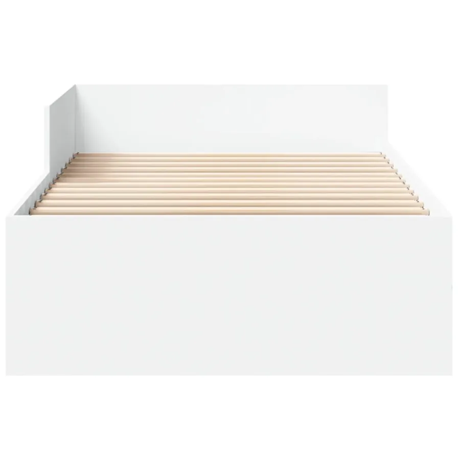 Cadre de lit sans matelas blanc 90x200 cm bois d'ingénierie - 5