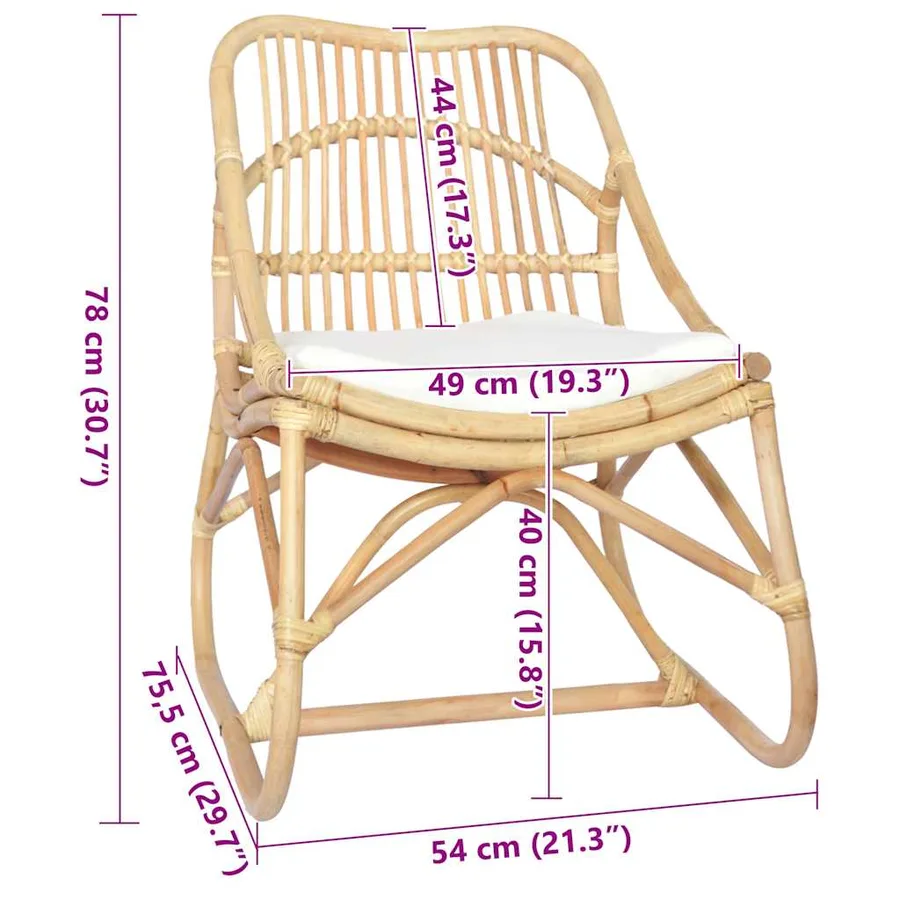 Chaise en rotin Lin - 6