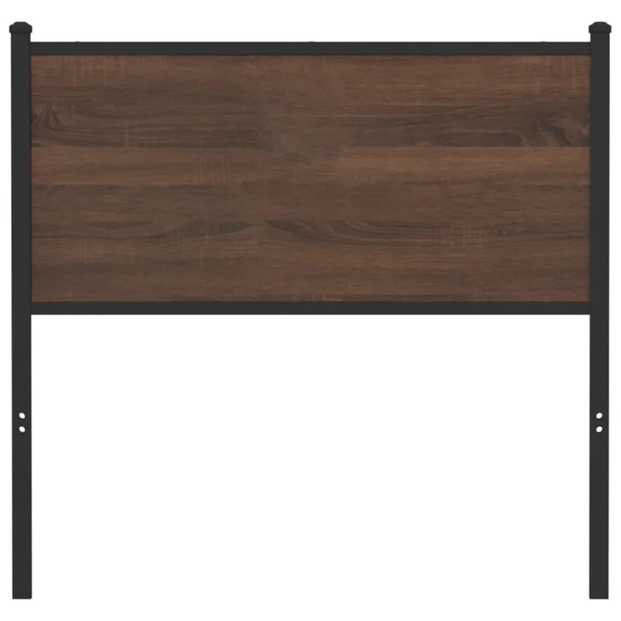 Tête de lit de remplacement chêne marron 75 cm bois d'ingénierie et acier - 3
