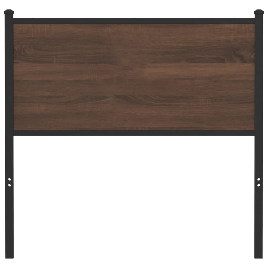 Tête de lit de remplacement chêne marron 90 cm bois d'ingénierie et acier - 3