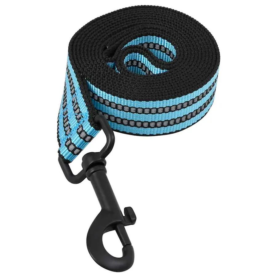 Harnais pour chien avec laisse et collier réglables bleu XL - 6