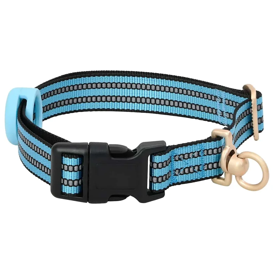 Harnais pour chien avec laisse et collier réglables bleu XL - 7