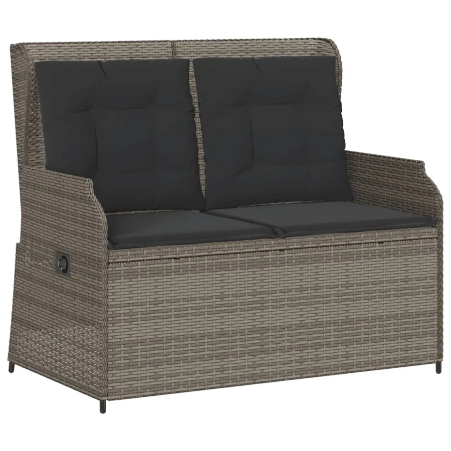 Salon de jardin 3 pcs avec coussins Gris Résine tressée - 3