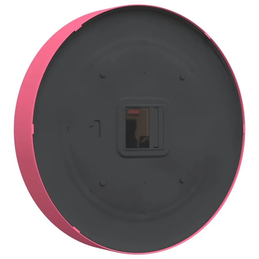 Horloge murale rose Ø25,5 cm polystyrène et verre - 5