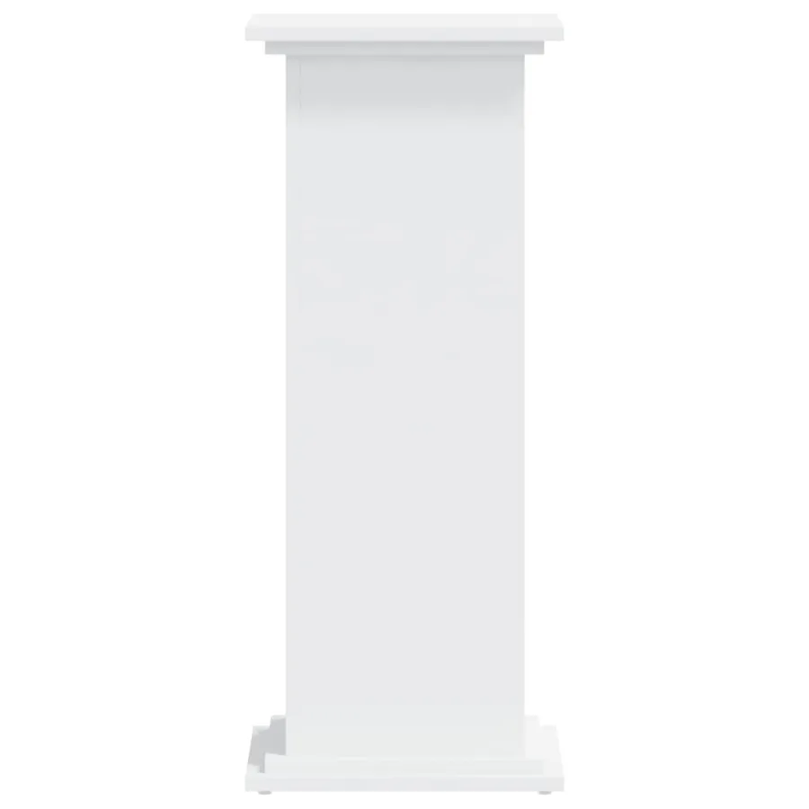 Support pour plantes blanc 33x33x80 cm bois d'ingénierie - 5