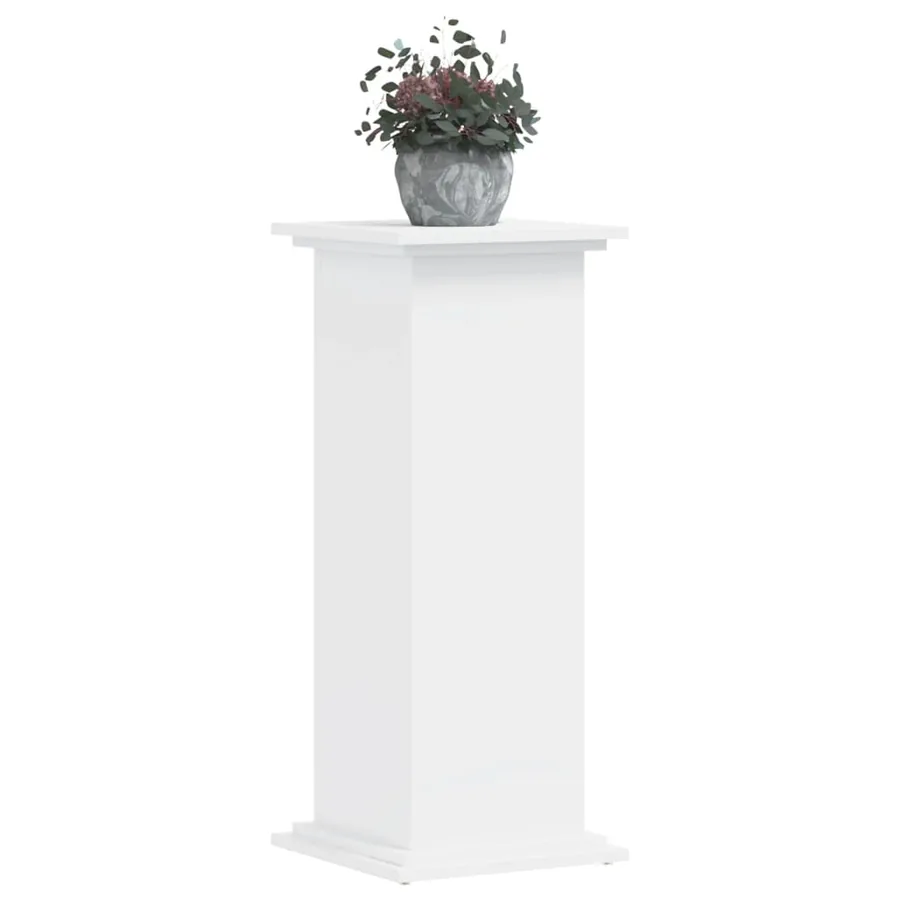 Support pour plantes blanc 33x33x80 cm bois d'ingénierie - 7