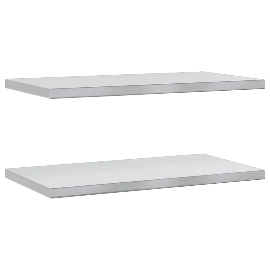 Étagères murales 2 pcs 75x40 cm argenté acier inoxydable - 2