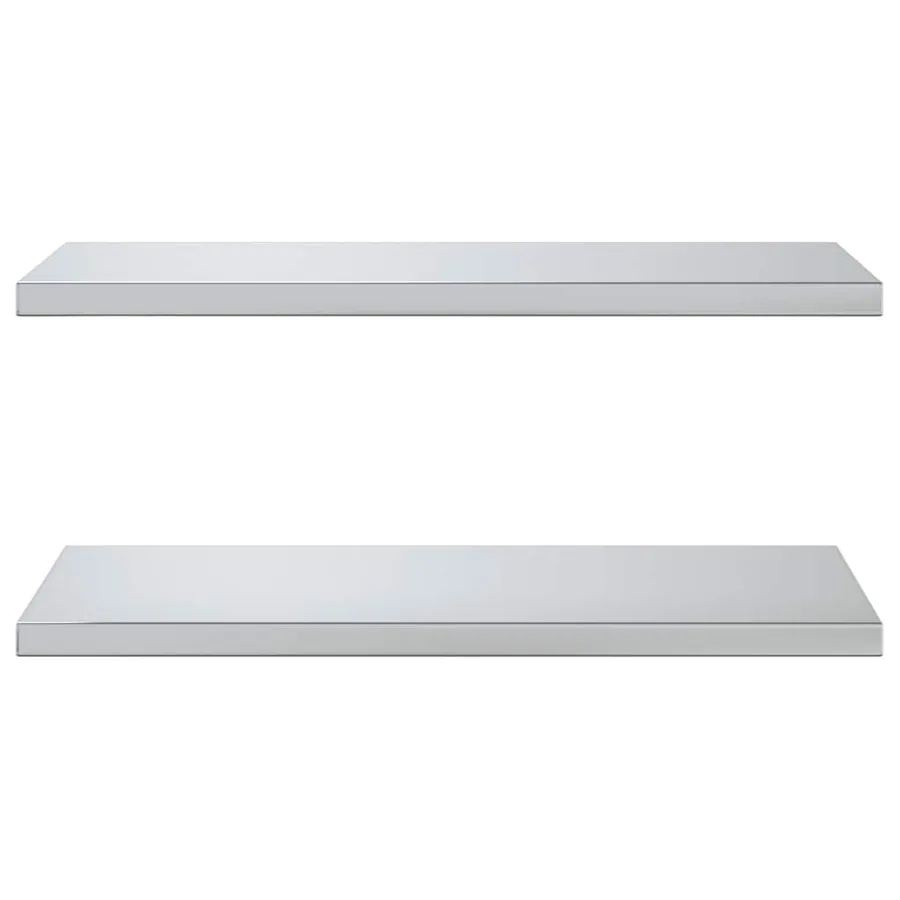 Étagères murales 2 pcs 75x40 cm argenté acier inoxydable - 4