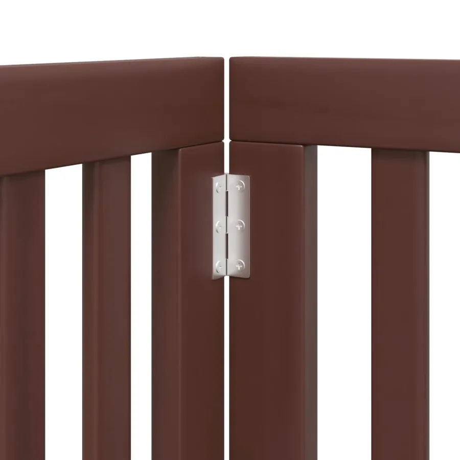 Barrière pour chiens avec porte 6 panneaux bois de peuplier - 8