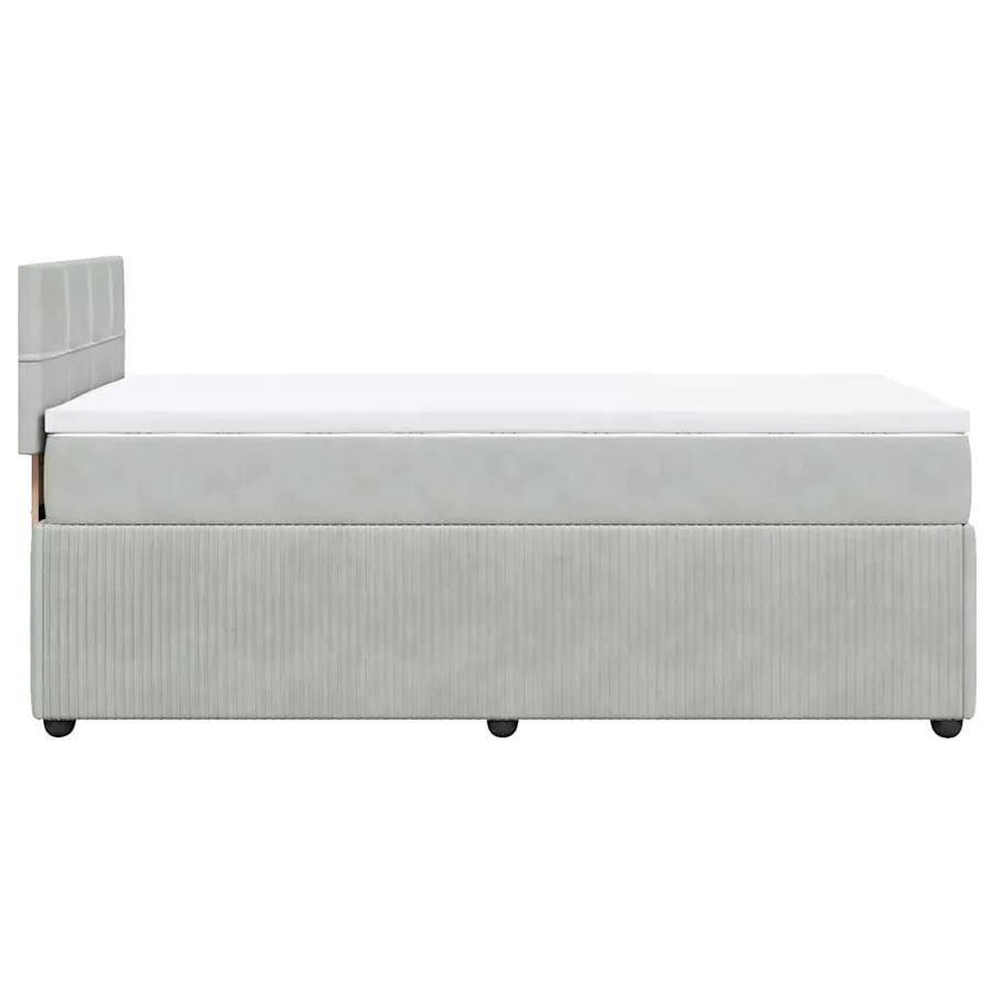 Sommier à lattes de lit et matelas Gris clair 80x200 cm Velours - 7