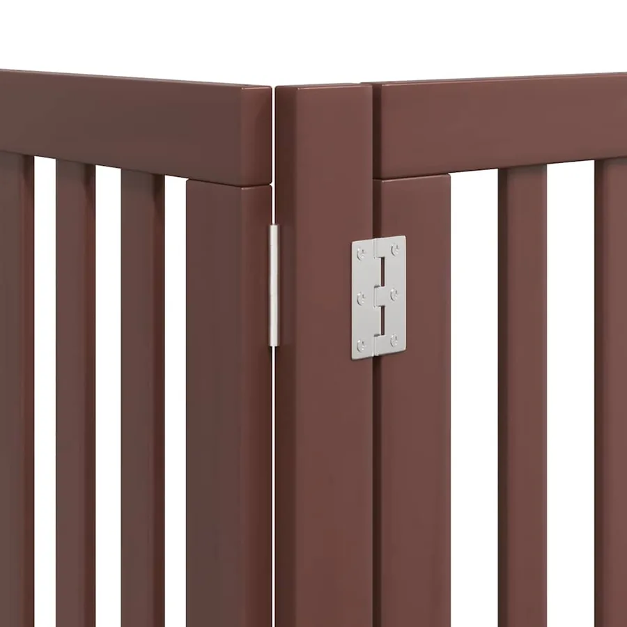 Barrière pour chien porte pliable 12 panneaux bois de peuplier - 10