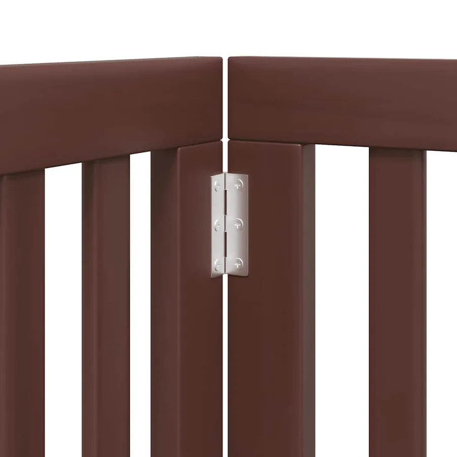 Barrière pour chien porte pliable 12 panneaux bois de peuplier - 8