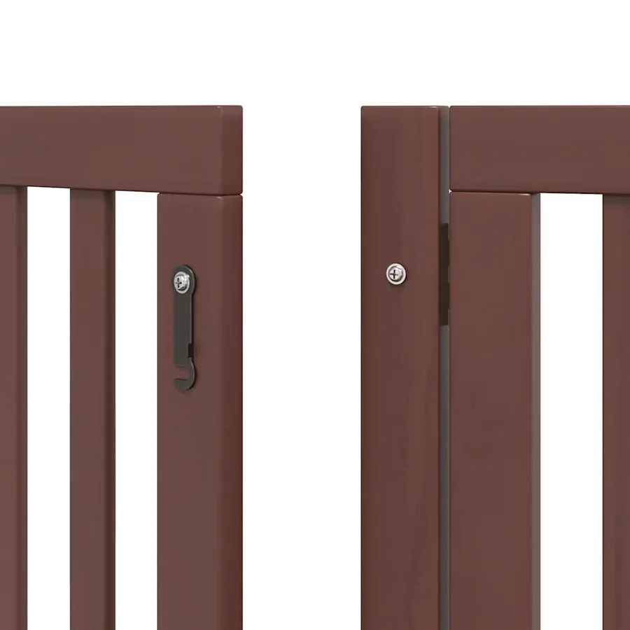 Barrière pour chien porte pliable 12 panneaux bois de peuplier - 9